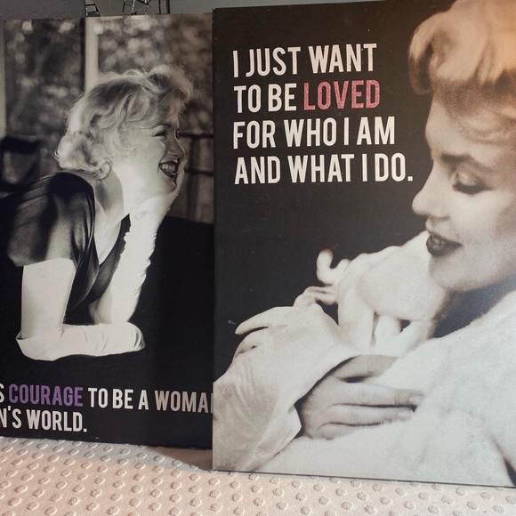 2-Black and White The Chelsea Collection Marilyn Monroe Wall Art Canvas - Picture 6 of 13